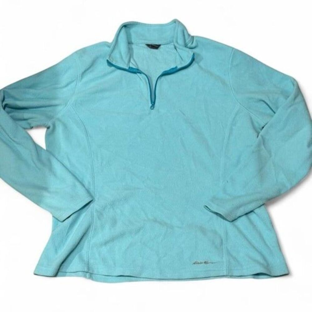 Eddie Bauer Sky Blue Quarter-Zip Hoodie